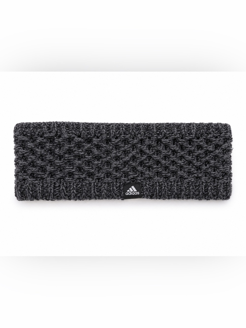 adidas Charcoal Gray Knit Headband with Logo